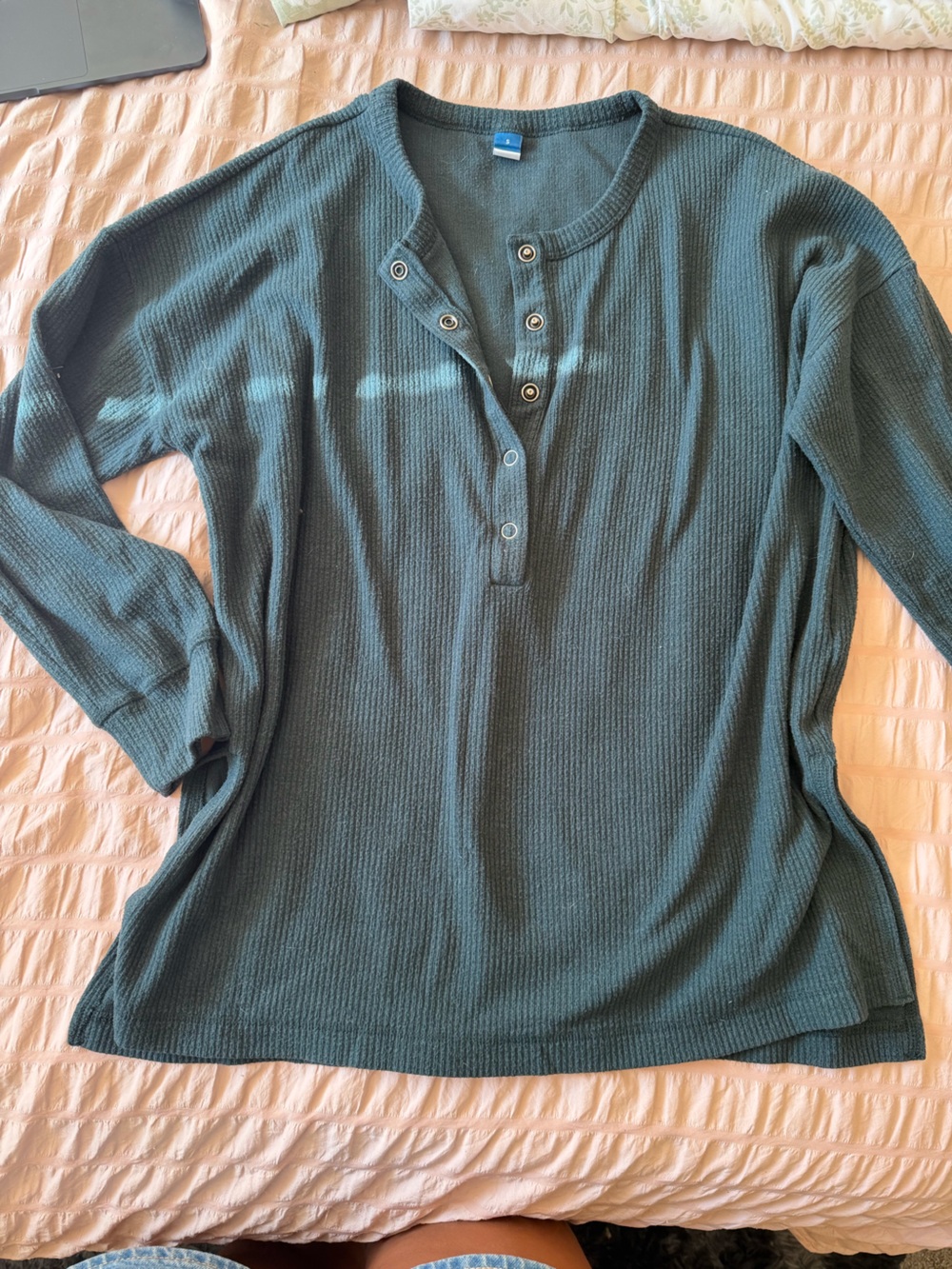 Old Navy Waffle Knit Henley Top